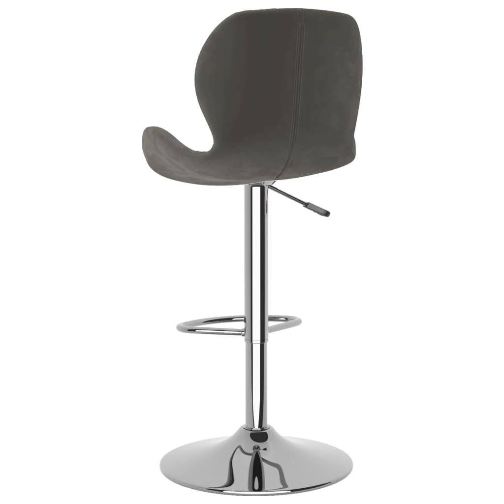 Barkrukken 2 st fluweel donkergrijs is nu te koop bij PeponiXL, paradijselijk wonen!