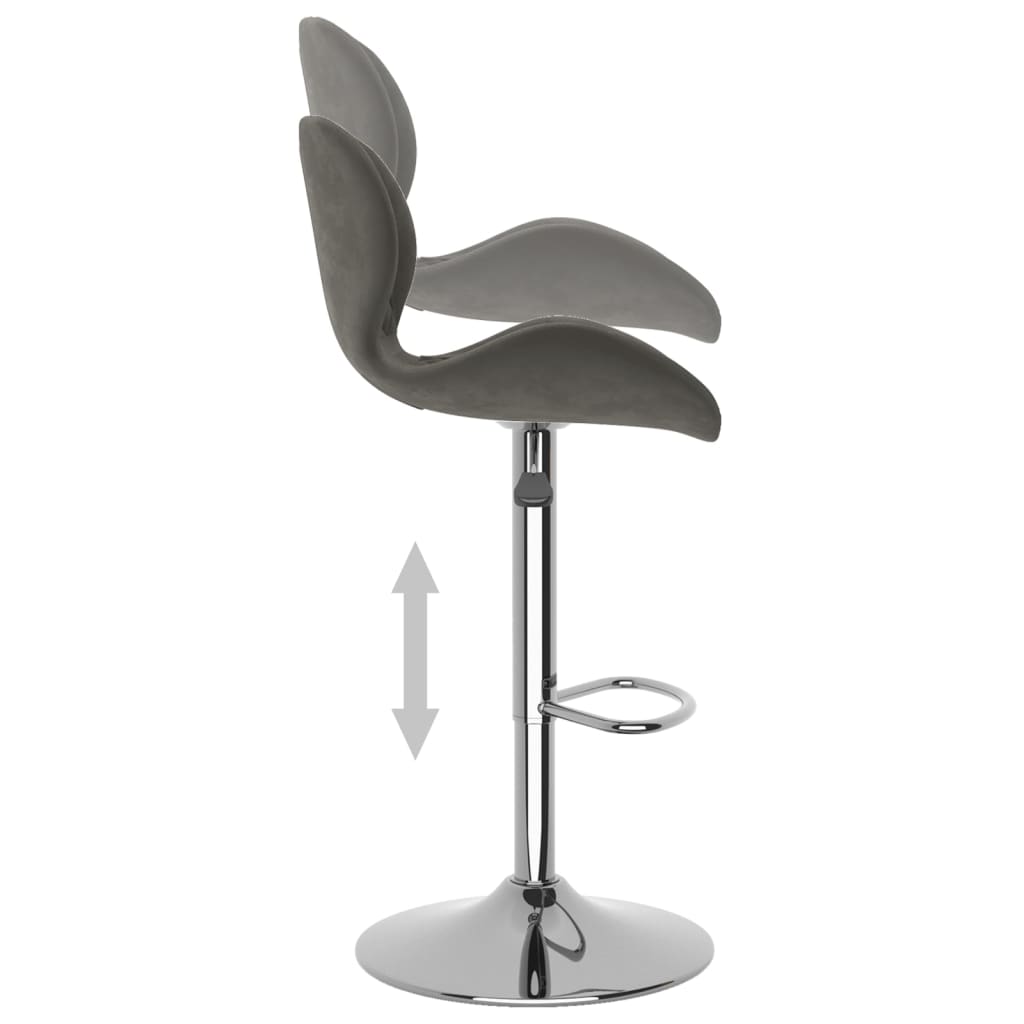 Barkrukken 2 st fluweel donkergrijs is nu te koop bij PeponiXL, paradijselijk wonen!