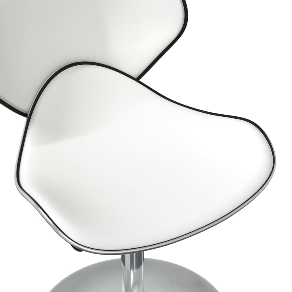 Eetkamerstoelen 2 st kunstleer wit is nu te koop bij PeponiXL, paradijselijk wonen!