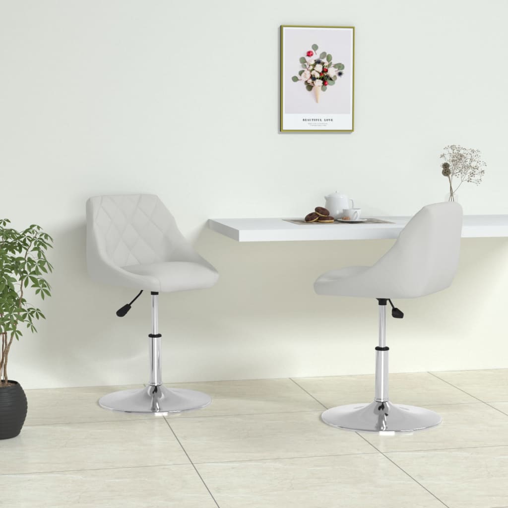 Eetkamerstoelen 2 st kunstleer wit is nu te koop bij PeponiXL, paradijselijk wonen!