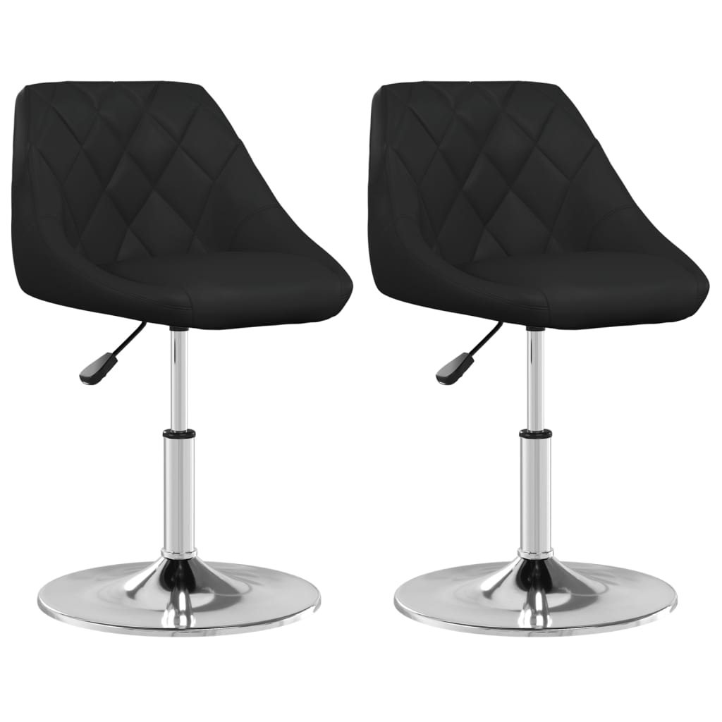 Eetkamerstoelen 2 st kunstleer zwart is nu te koop bij PeponiXL, paradijselijk wonen!