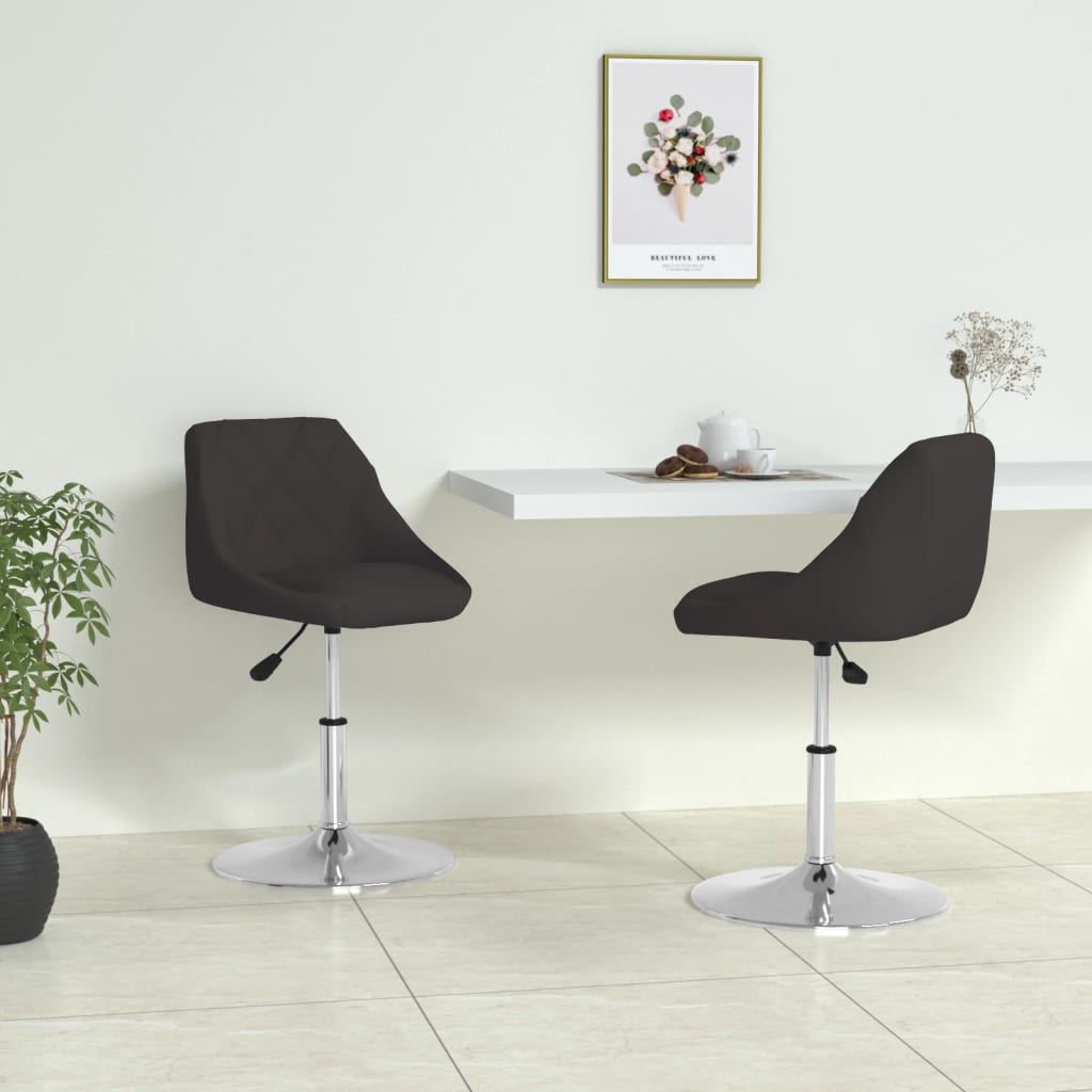 Eetkamerstoelen 2 st kunstleer zwart is nu te koop bij PeponiXL, paradijselijk wonen!