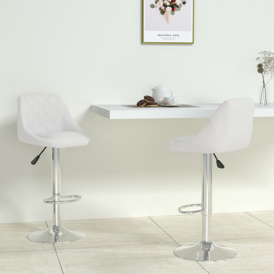Barstoelen 2 st kunstleer wit is nu te koop bij PeponiXL, paradijselijk wonen!