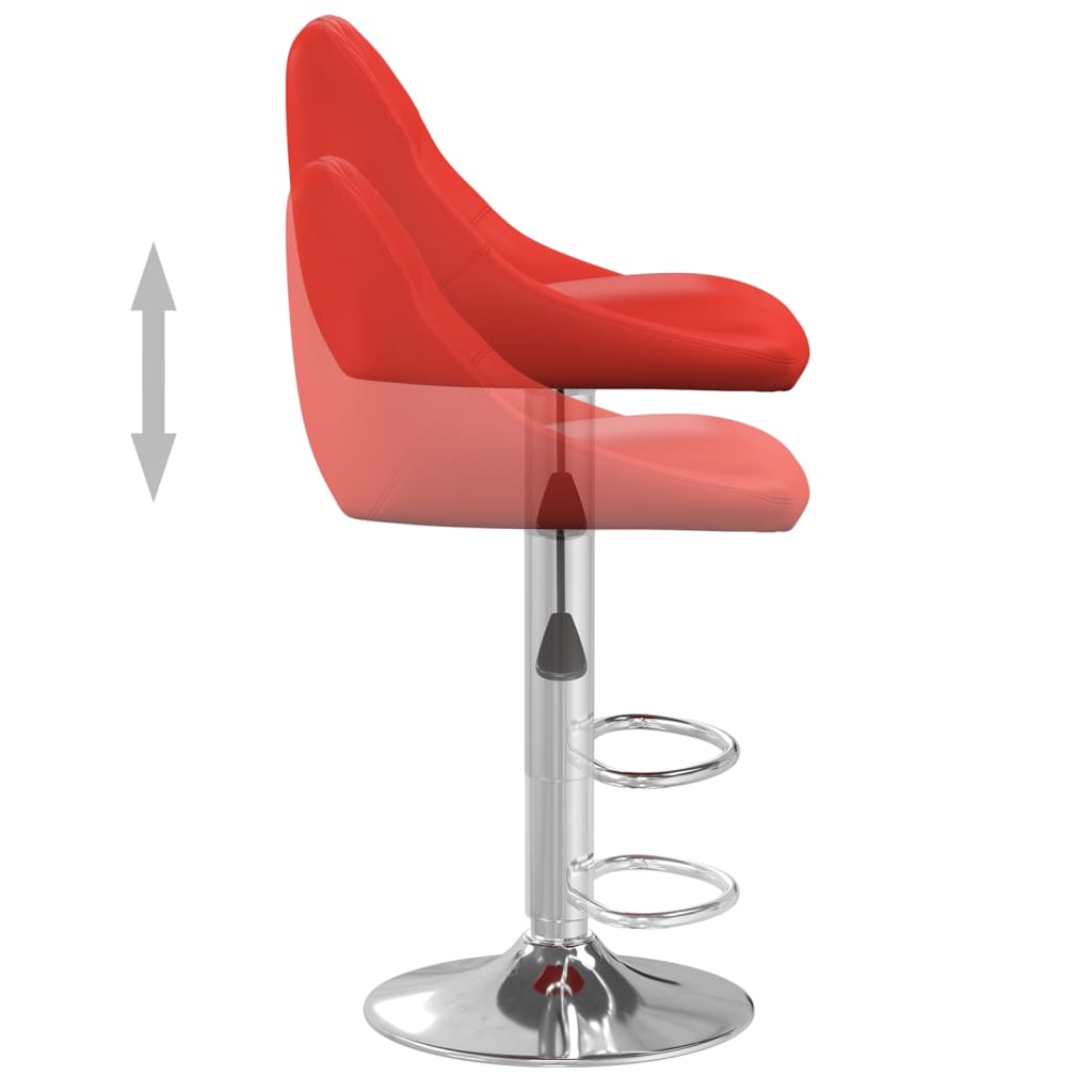 Barstoelen 2 st kunstleer rood is nu te koop bij PeponiXL, paradijselijk wonen!