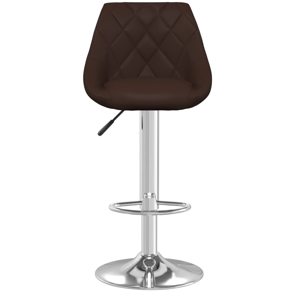 Barstoelen 2 st kunstleer bruin is nu te koop bij PeponiXL, paradijselijk wonen!