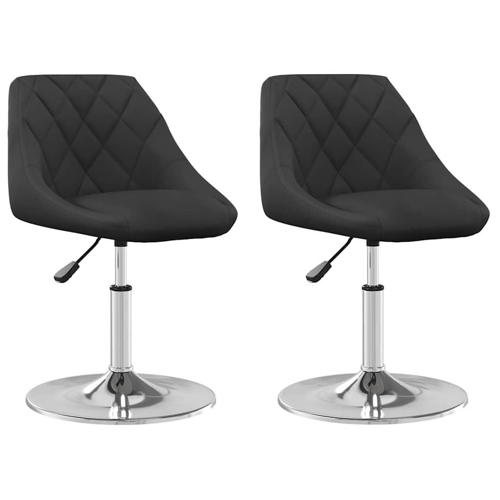 Eetkamerstoelen draaibaar 2 st fluweel zwart is nu te koop bij PeponiXL, paradijselijk wonen!