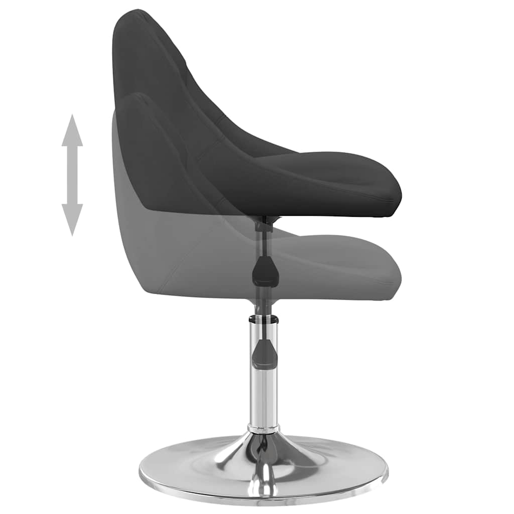 Eetkamerstoelen draaibaar 2 st fluweel zwart is nu te koop bij PeponiXL, paradijselijk wonen!