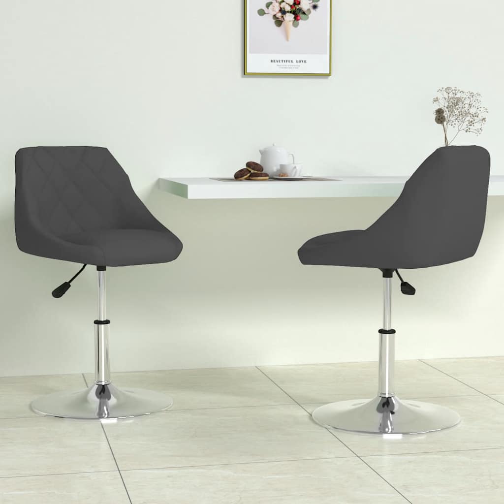 Eetkamerstoelen draaibaar 2 st fluweel zwart is nu te koop bij PeponiXL, paradijselijk wonen!