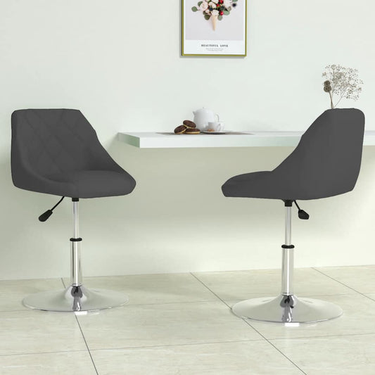 Eetkamerstoelen draaibaar 2 st fluweel zwart is nu te koop bij PeponiXL, paradijselijk wonen!