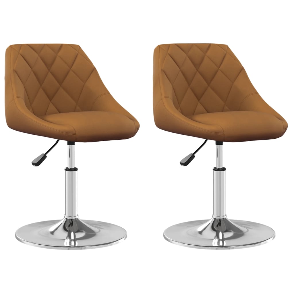 Eetkamerstoelen draaibaar 2 st fluweel bruin is nu te koop bij PeponiXL, paradijselijk wonen!