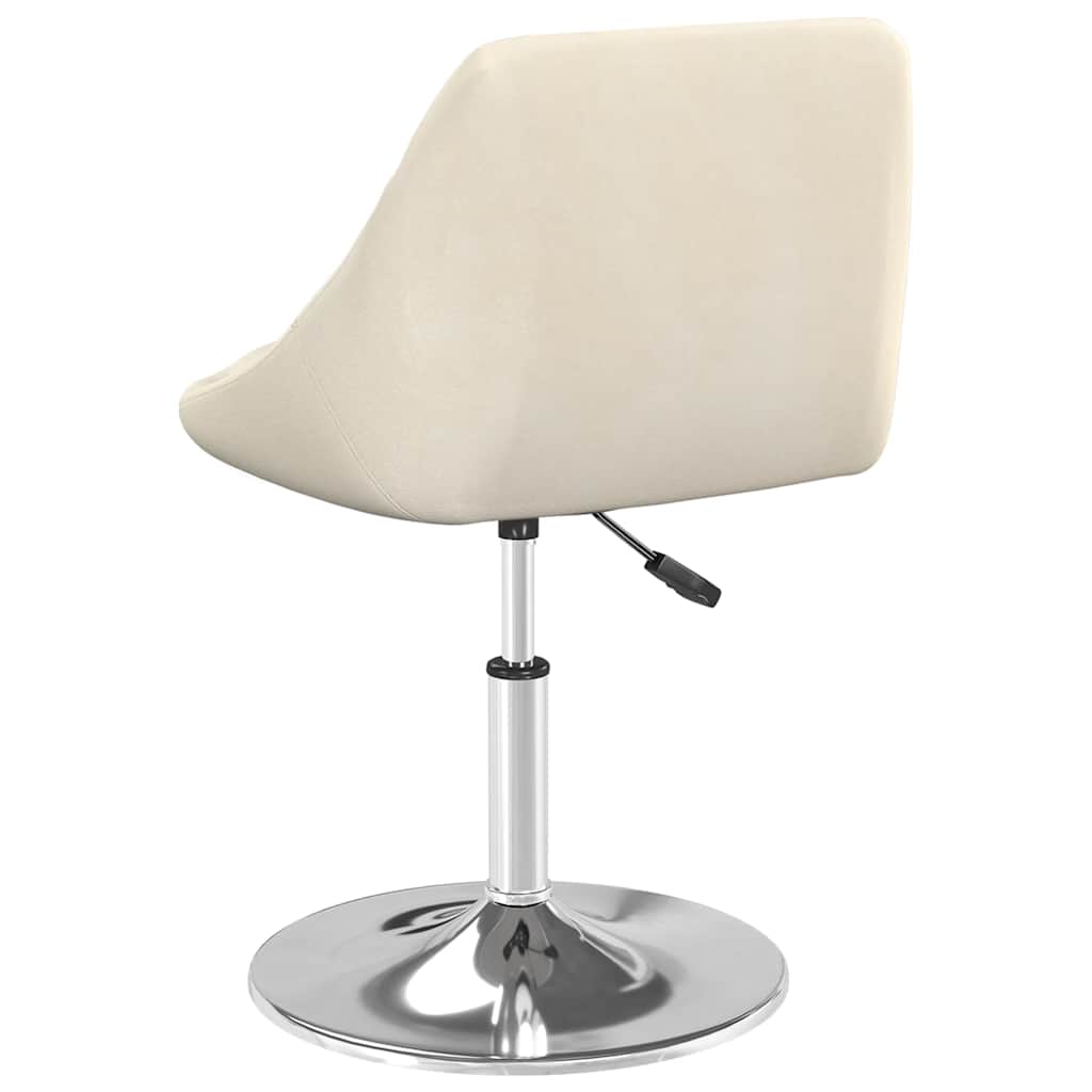 Eetkamerstoelen draaibaar 2 st fluweel crèmekleurig is nu te koop bij PeponiXL, paradijselijk wonen!
