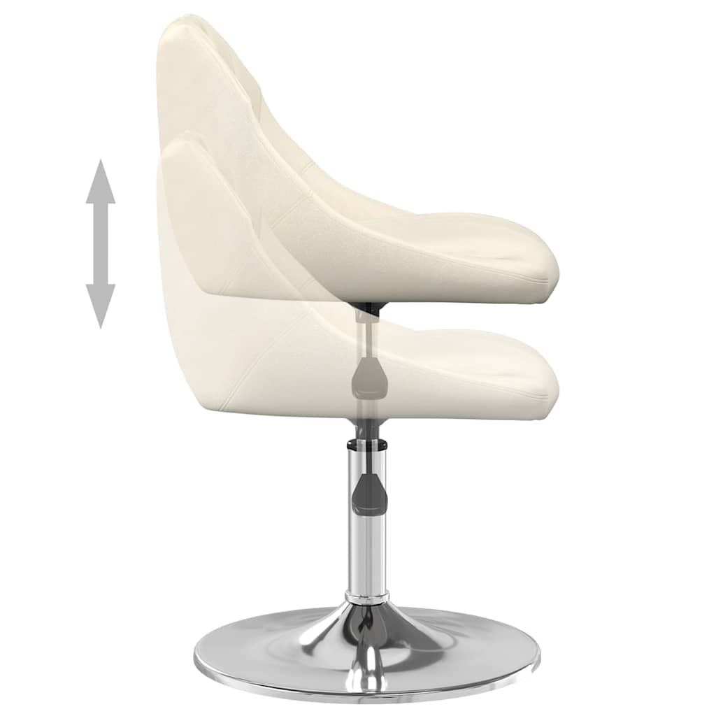 Eetkamerstoelen draaibaar 2 st fluweel crèmekleurig is nu te koop bij PeponiXL, paradijselijk wonen!