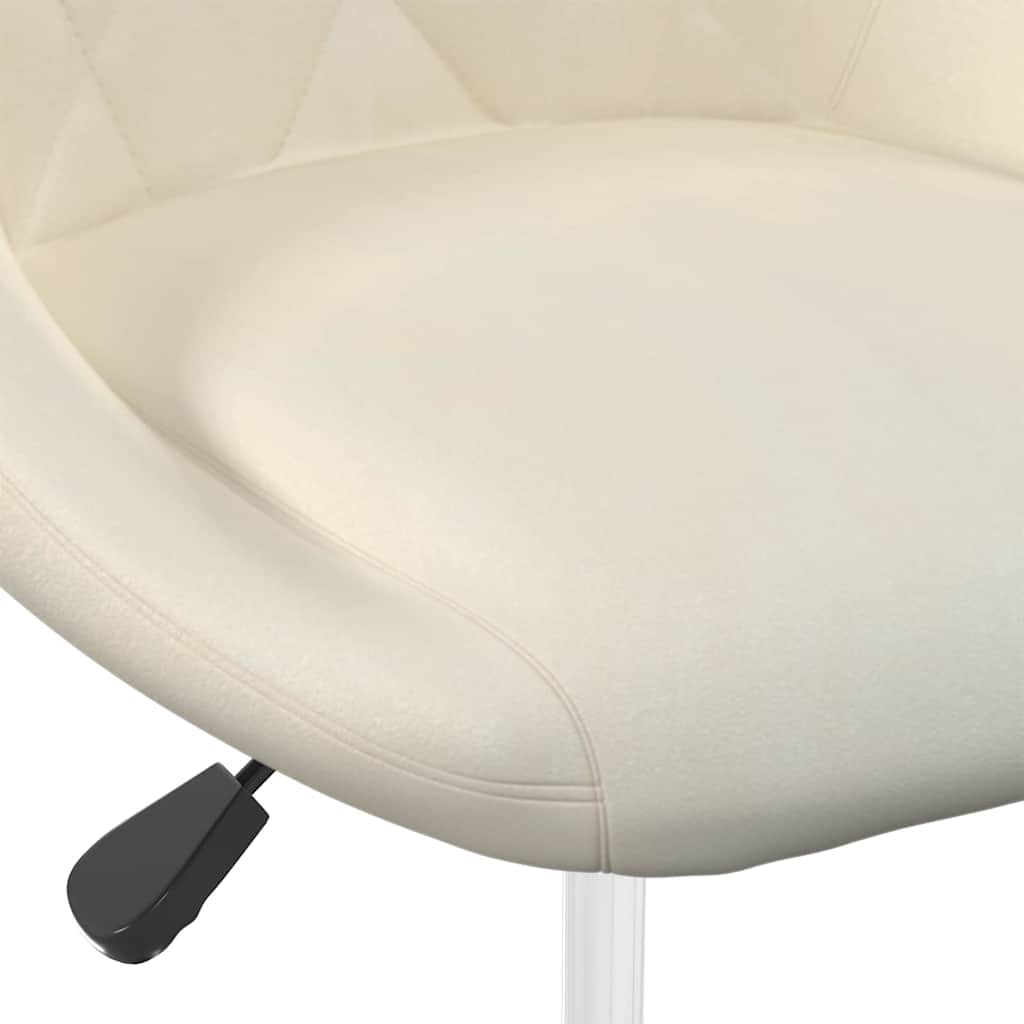 Eetkamerstoelen draaibaar 2 st fluweel crèmekleurig is nu te koop bij PeponiXL, paradijselijk wonen!