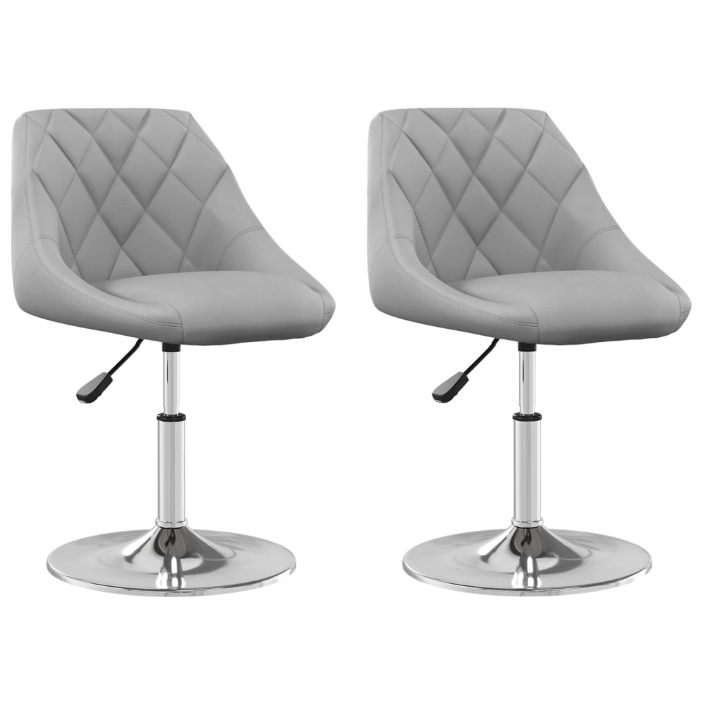 Eetkamerstoelen draaibaar 2 st fluweel lichtgrijs is nu te koop bij PeponiXL, paradijselijk wonen!