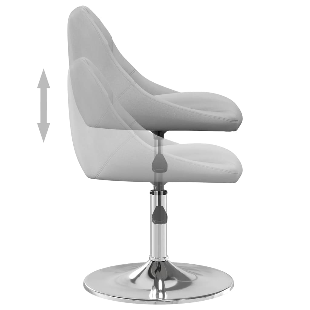 Eetkamerstoelen draaibaar 2 st fluweel lichtgrijs is nu te koop bij PeponiXL, paradijselijk wonen!