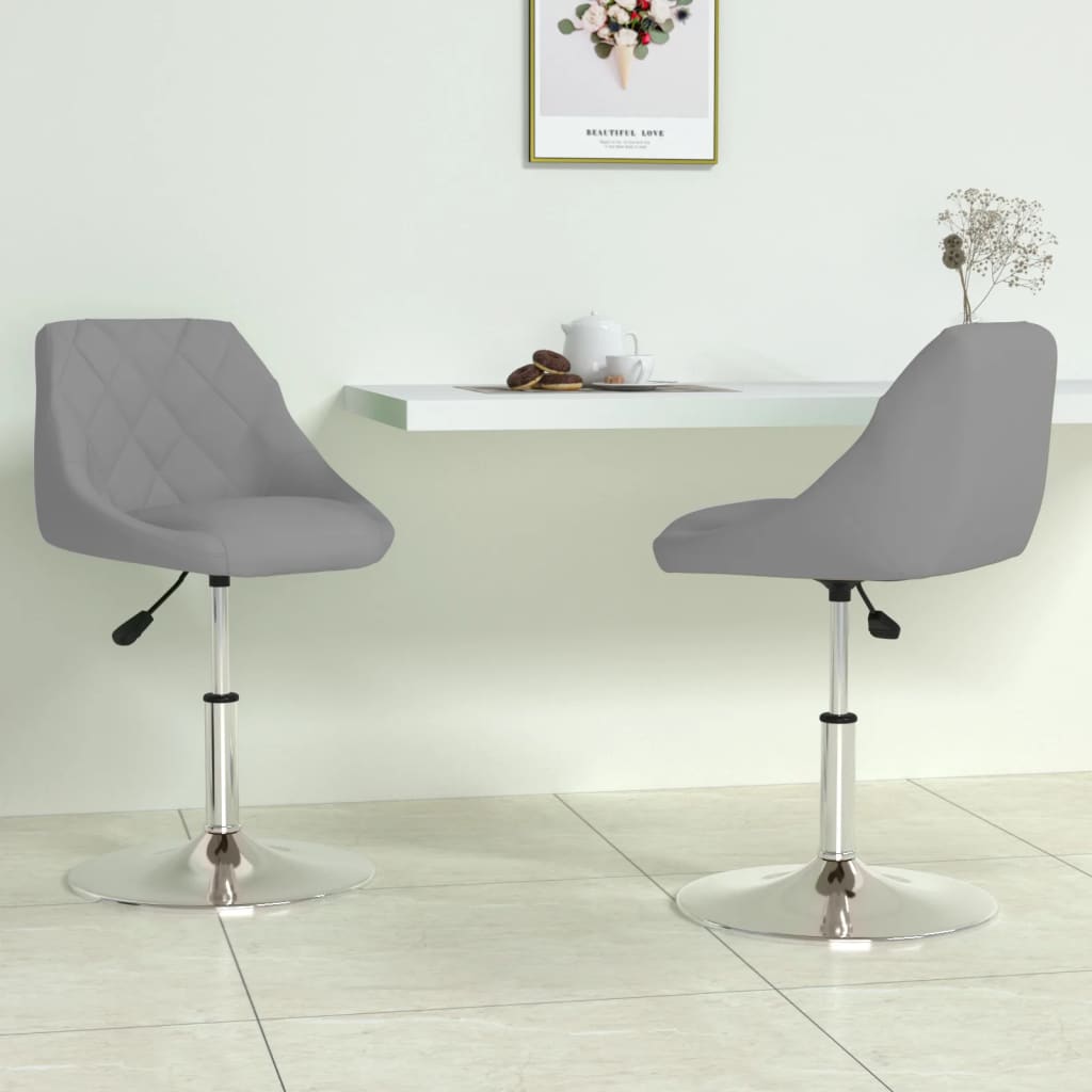 Eetkamerstoelen draaibaar 2 st fluweel lichtgrijs is nu te koop bij PeponiXL, paradijselijk wonen!
