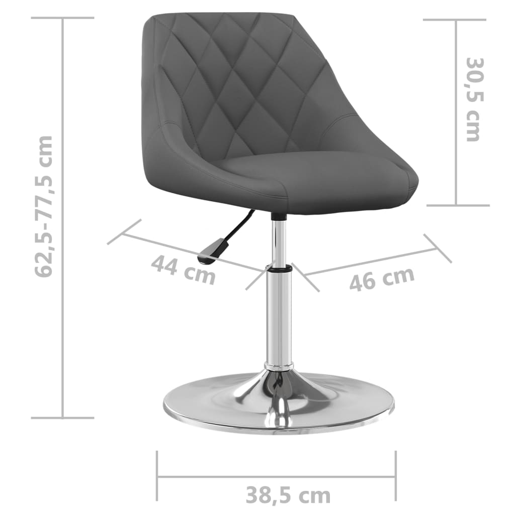 Eetkamerstoelen draaibaar 2 st fluweel donkergrijs is nu te koop bij PeponiXL, paradijselijk wonen!