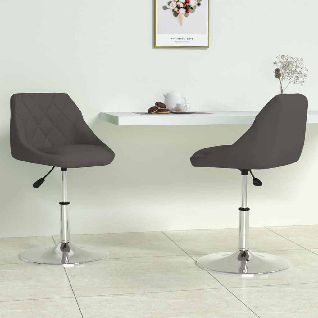 Eetkamerstoelen draaibaar 2 st fluweel donkergrijs is nu te koop bij PeponiXL, paradijselijk wonen!