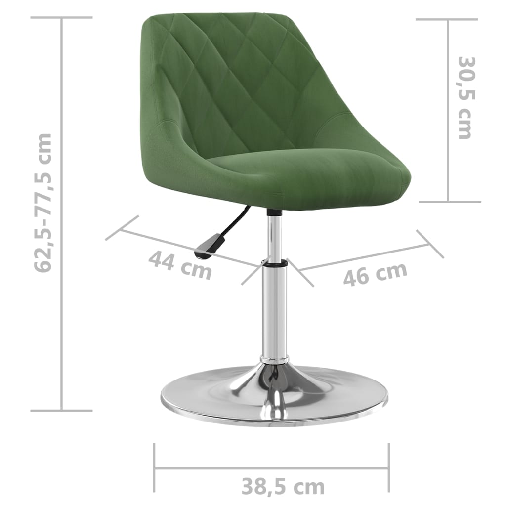 Eetkamerstoelen draaibaar 2 st fluweel donkergroen is nu te koop bij PeponiXL, paradijselijk wonen!