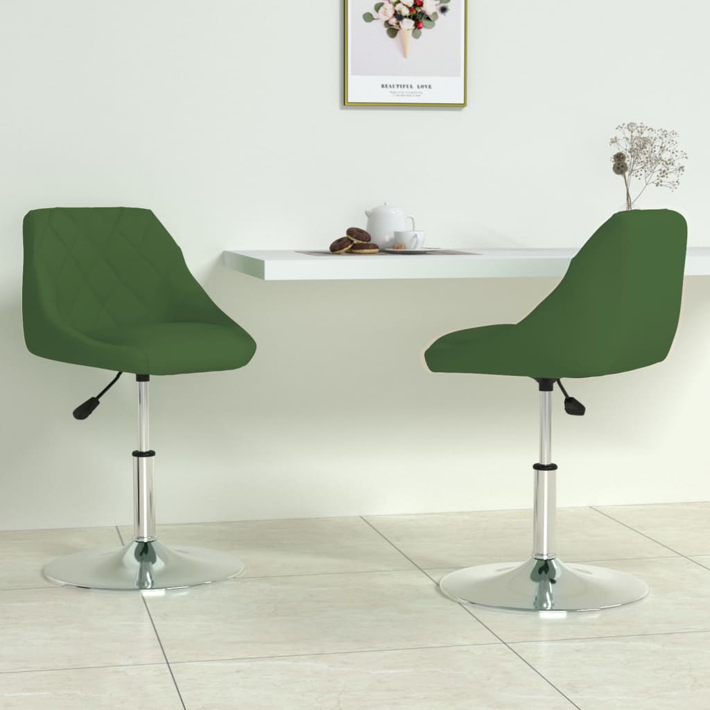 Eetkamerstoelen draaibaar 2 st fluweel donkergroen is nu te koop bij PeponiXL, paradijselijk wonen!