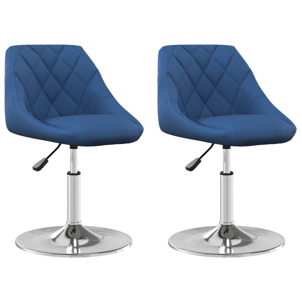 Eetkamerstoelen draaibaar 2 st fluweel blauw is nu te koop bij PeponiXL, paradijselijk wonen!