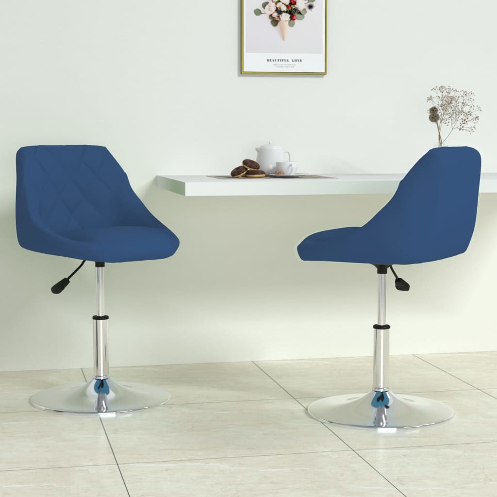 Eetkamerstoelen draaibaar 2 st fluweel blauw is nu te koop bij PeponiXL, paradijselijk wonen!