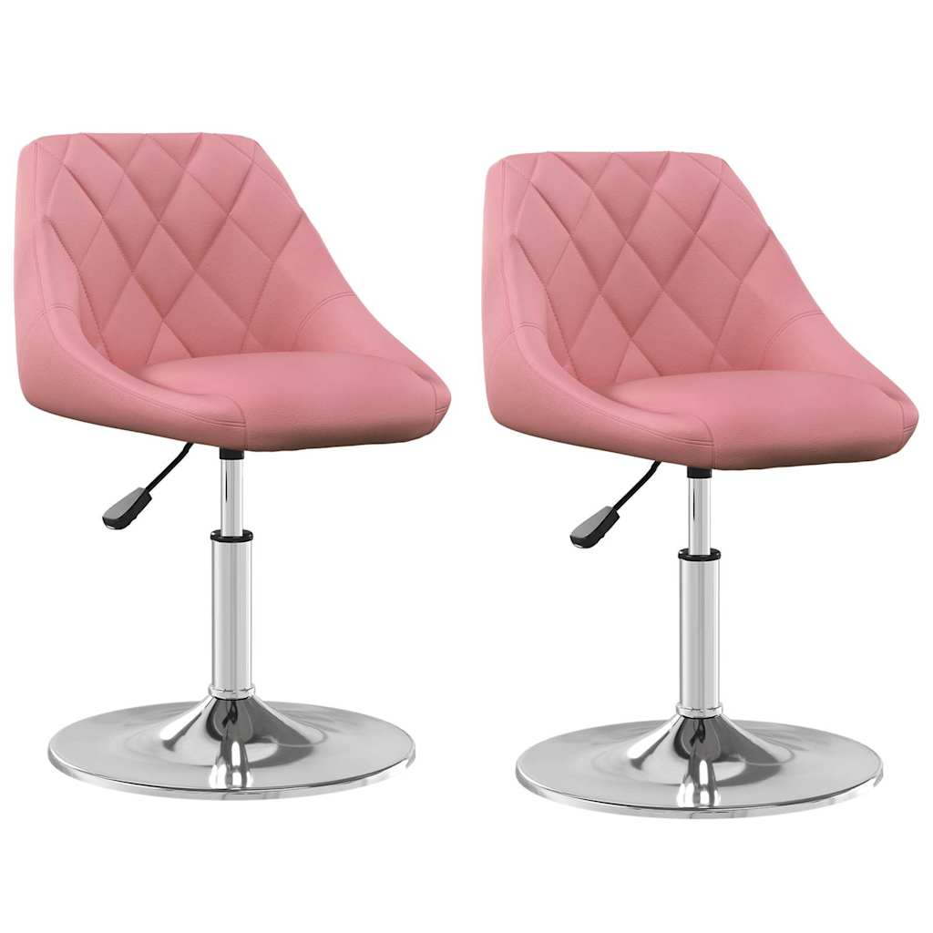 Eetkamerstoelen draaibaar 2 st fluweel roze is nu te koop bij PeponiXL, paradijselijk wonen!