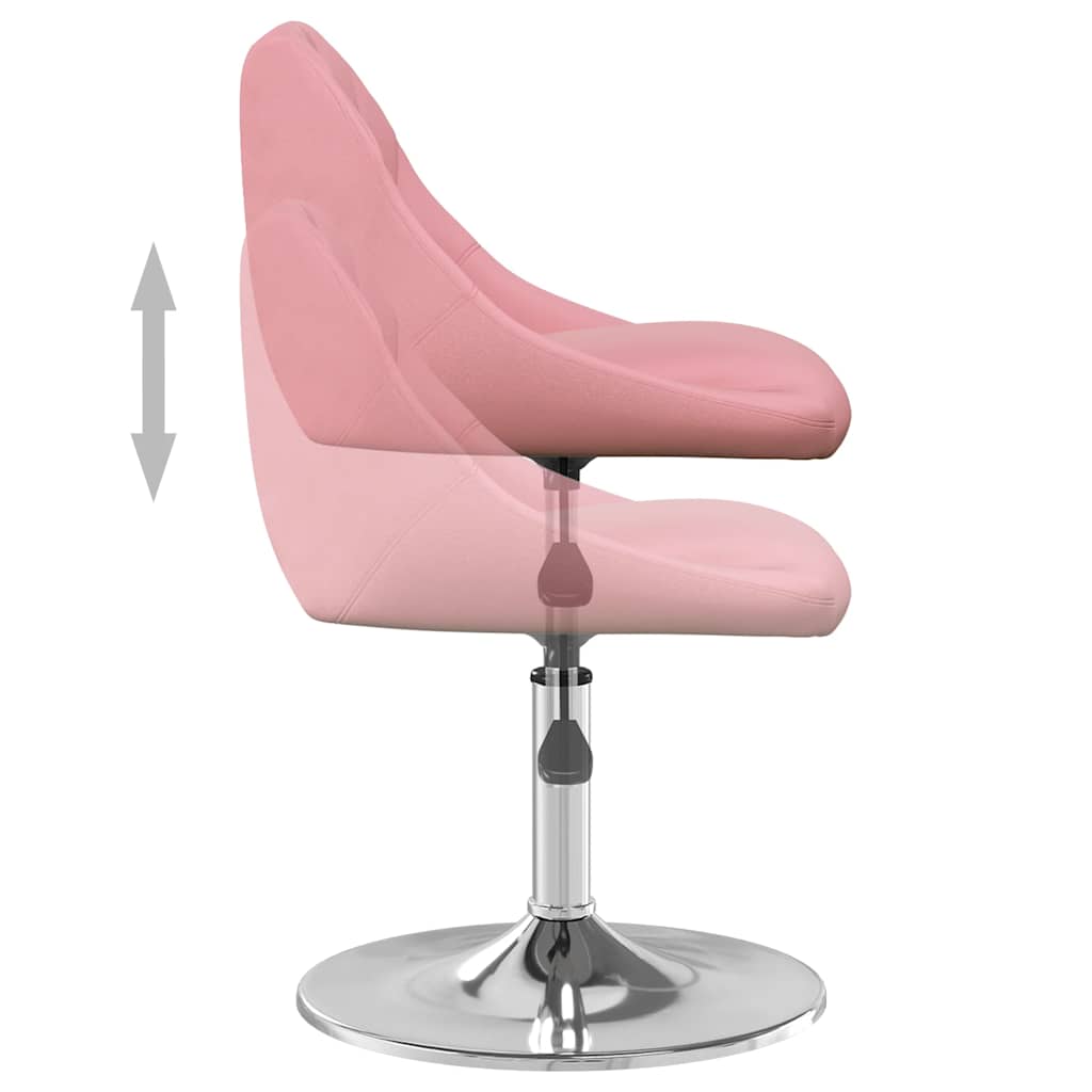 Eetkamerstoelen draaibaar 2 st fluweel roze is nu te koop bij PeponiXL, paradijselijk wonen!