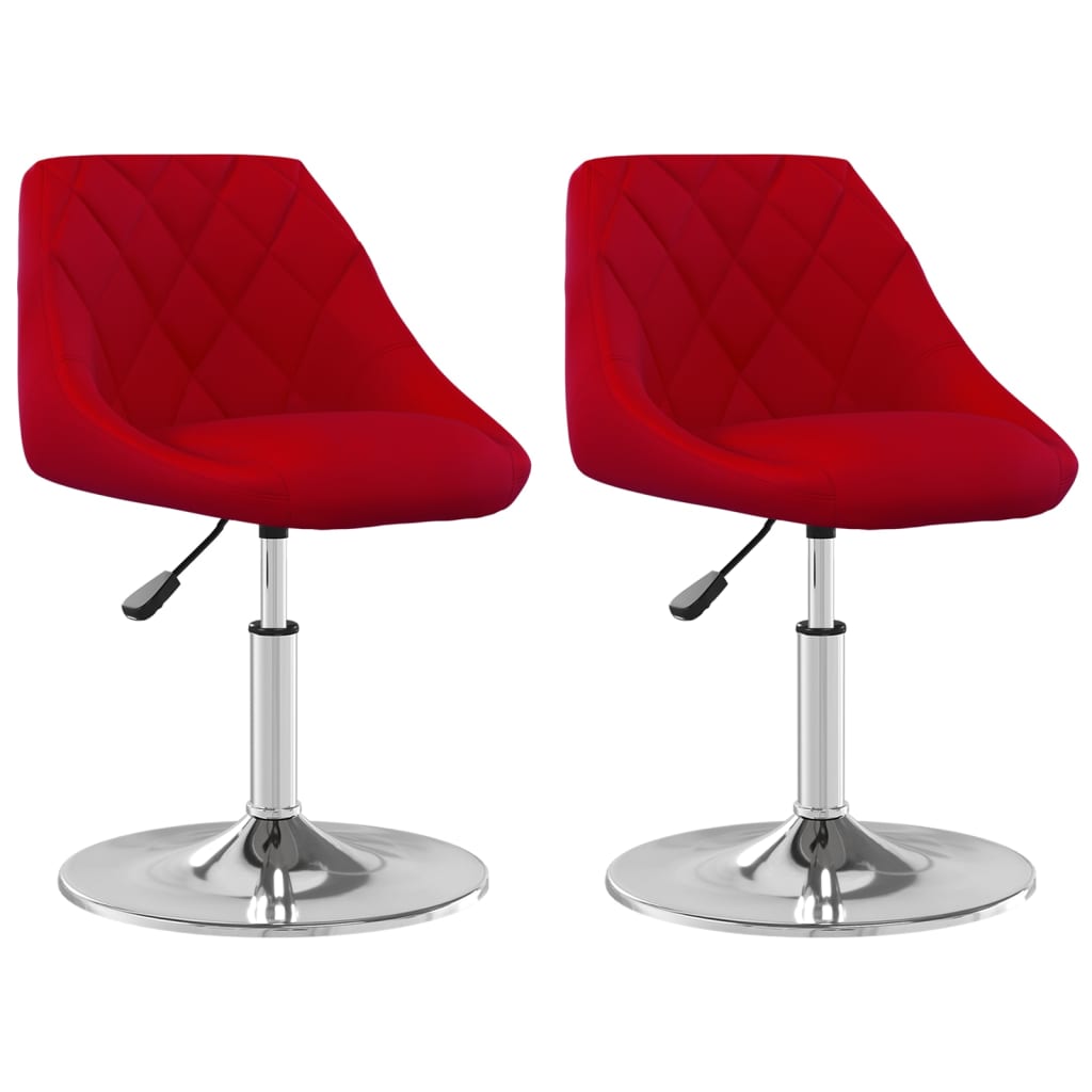 Eetkamerstoelen draaibaar 2 st fluweel wijnrood is nu te koop bij PeponiXL, paradijselijk wonen!