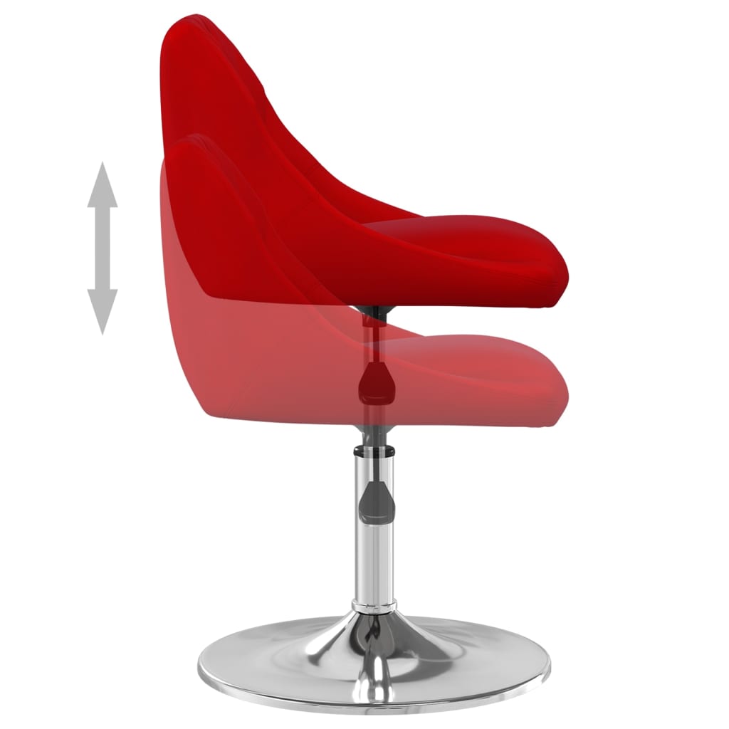 Eetkamerstoelen draaibaar 2 st fluweel wijnrood is nu te koop bij PeponiXL, paradijselijk wonen!