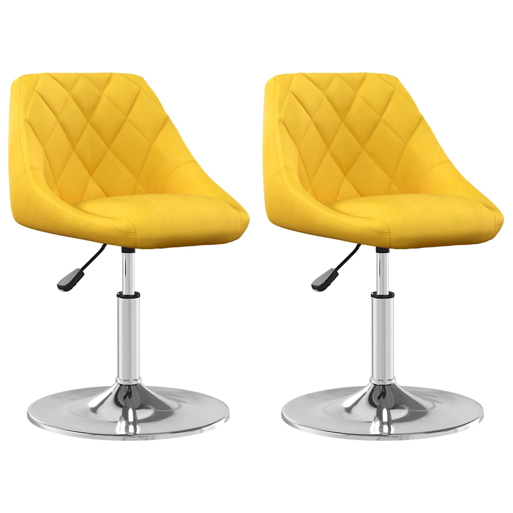 Eetkamerstoelen draaibaar 2 st fluweel mosterdgeel is nu te koop bij PeponiXL, paradijselijk wonen!