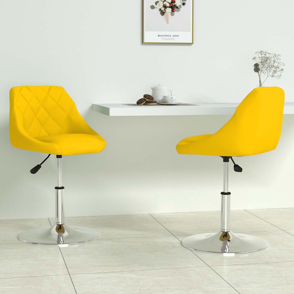 Eetkamerstoelen draaibaar 2 st fluweel mosterdgeel is nu te koop bij PeponiXL, paradijselijk wonen!