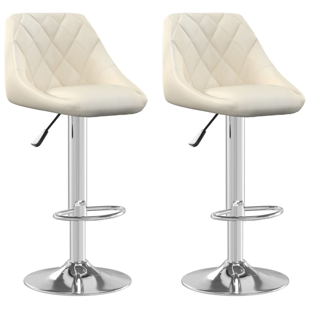 Barkrukken 2 st fluweel crèmekleurig is nu te koop bij PeponiXL, paradijselijk wonen!