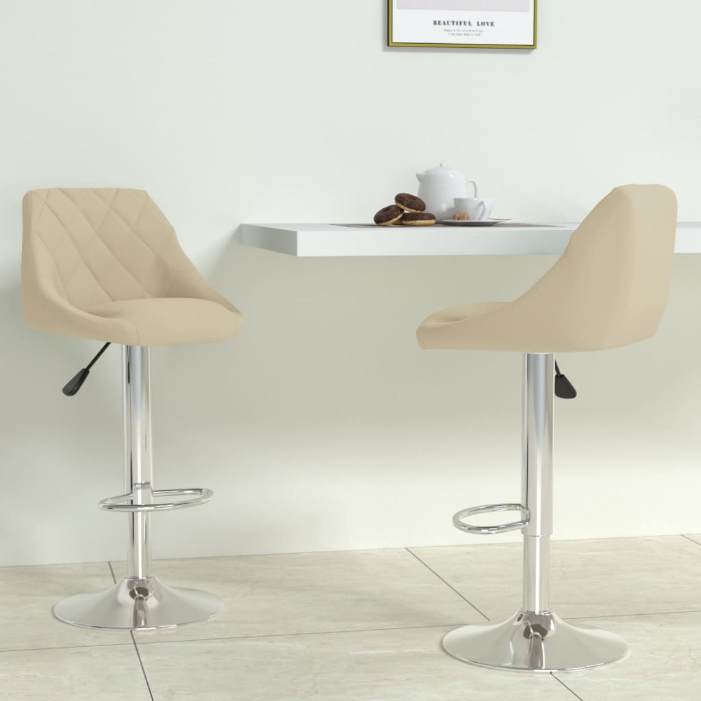 Barkrukken 2 st fluweel crèmekleurig is nu te koop bij PeponiXL, paradijselijk wonen!