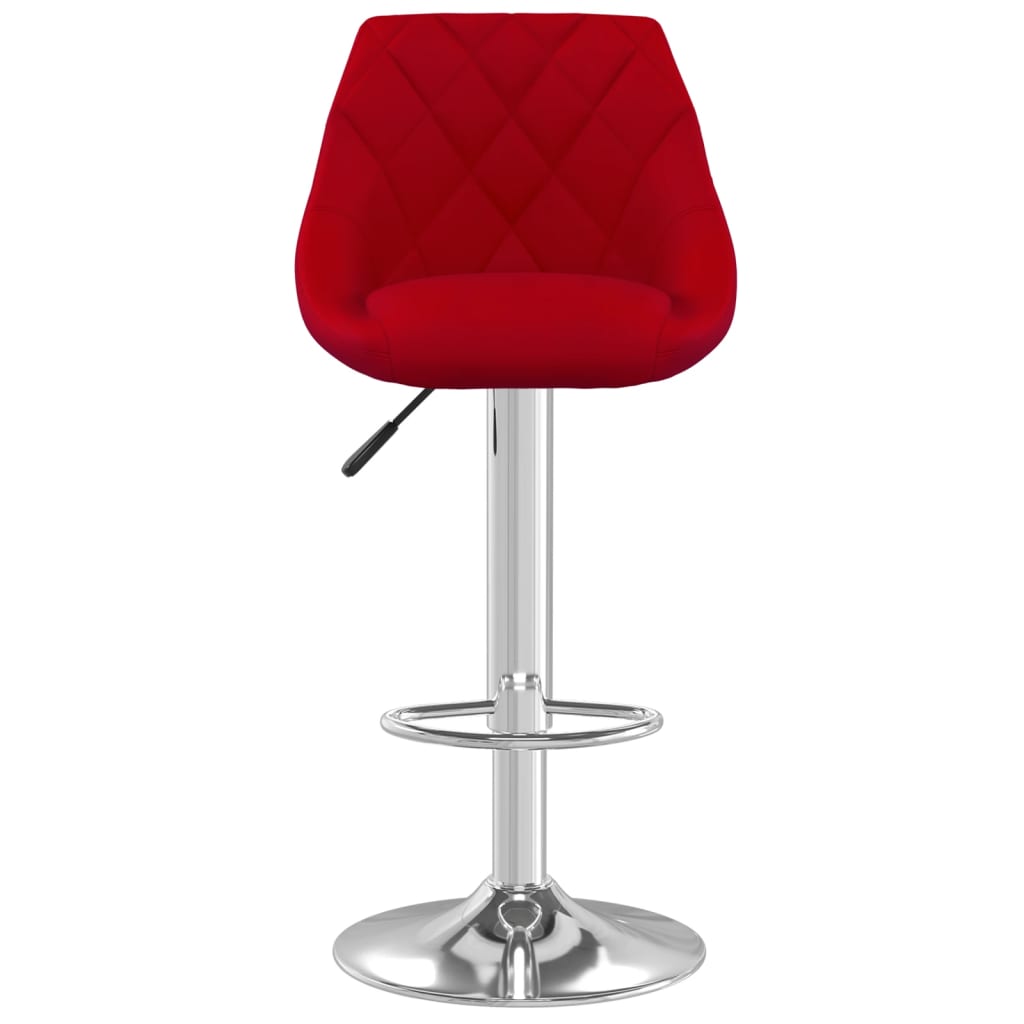 Barkrukken 2 st fluweel wijnrood is nu te koop bij PeponiXL, paradijselijk wonen!