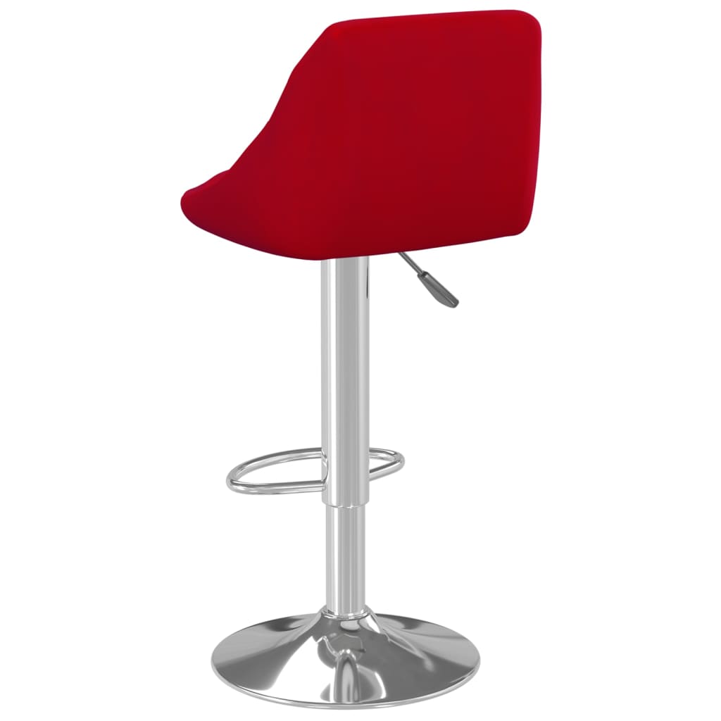 Barkrukken 2 st fluweel wijnrood is nu te koop bij PeponiXL, paradijselijk wonen!