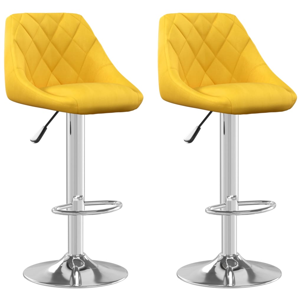 Barkrukken 2 st fluweel mosterdgeel is nu te koop bij PeponiXL, paradijselijk wonen!