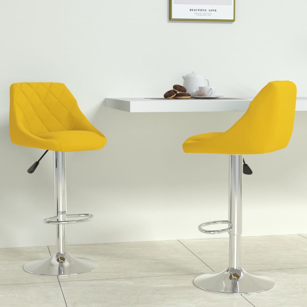 Barkrukken 2 st fluweel mosterdgeel is nu te koop bij PeponiXL, paradijselijk wonen!