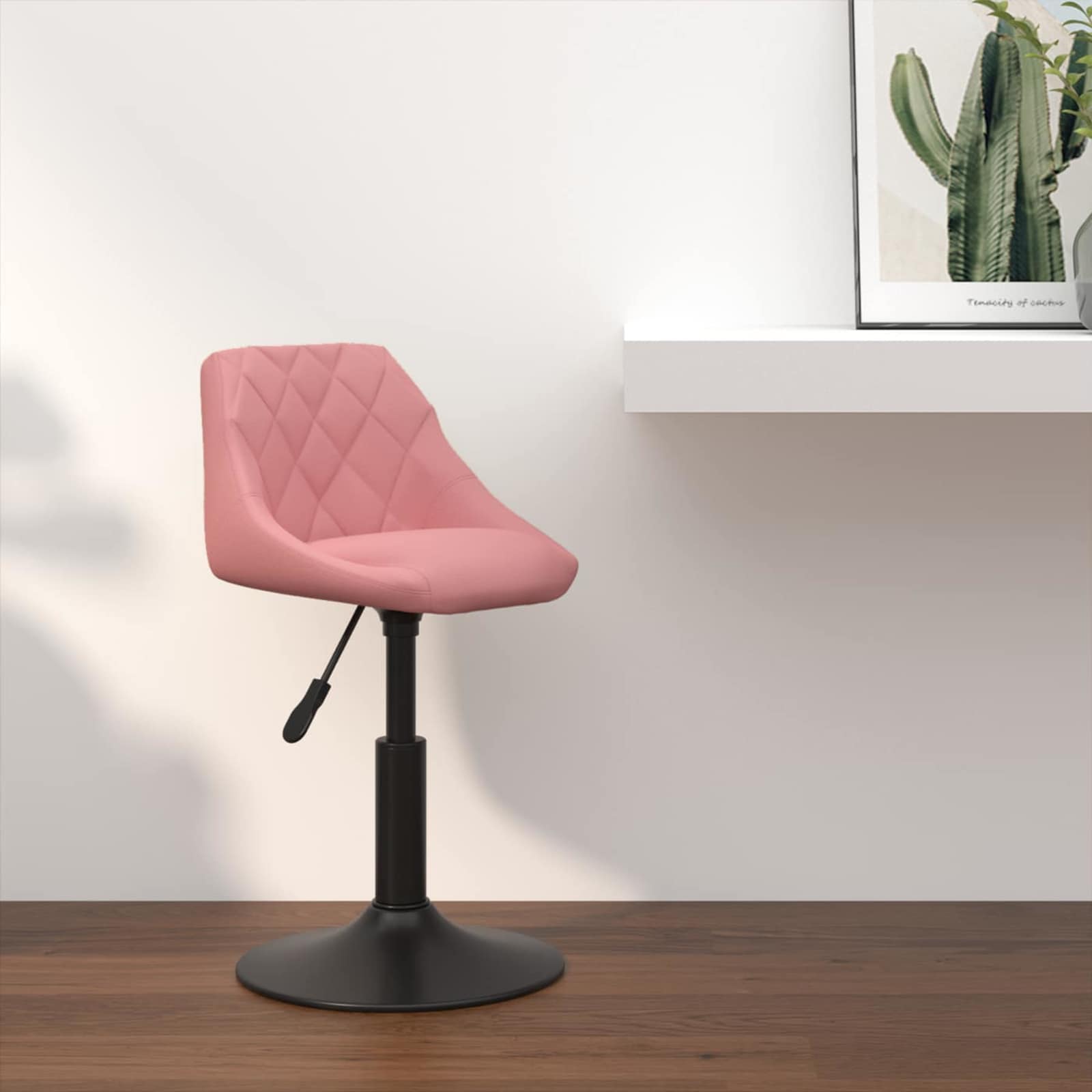 Barkruk Geometrisch Roze 46 x 44 x (62.5-77.5) cm Kunstleer is nu te koop bij PeponiXL, paradijselijk wonen!