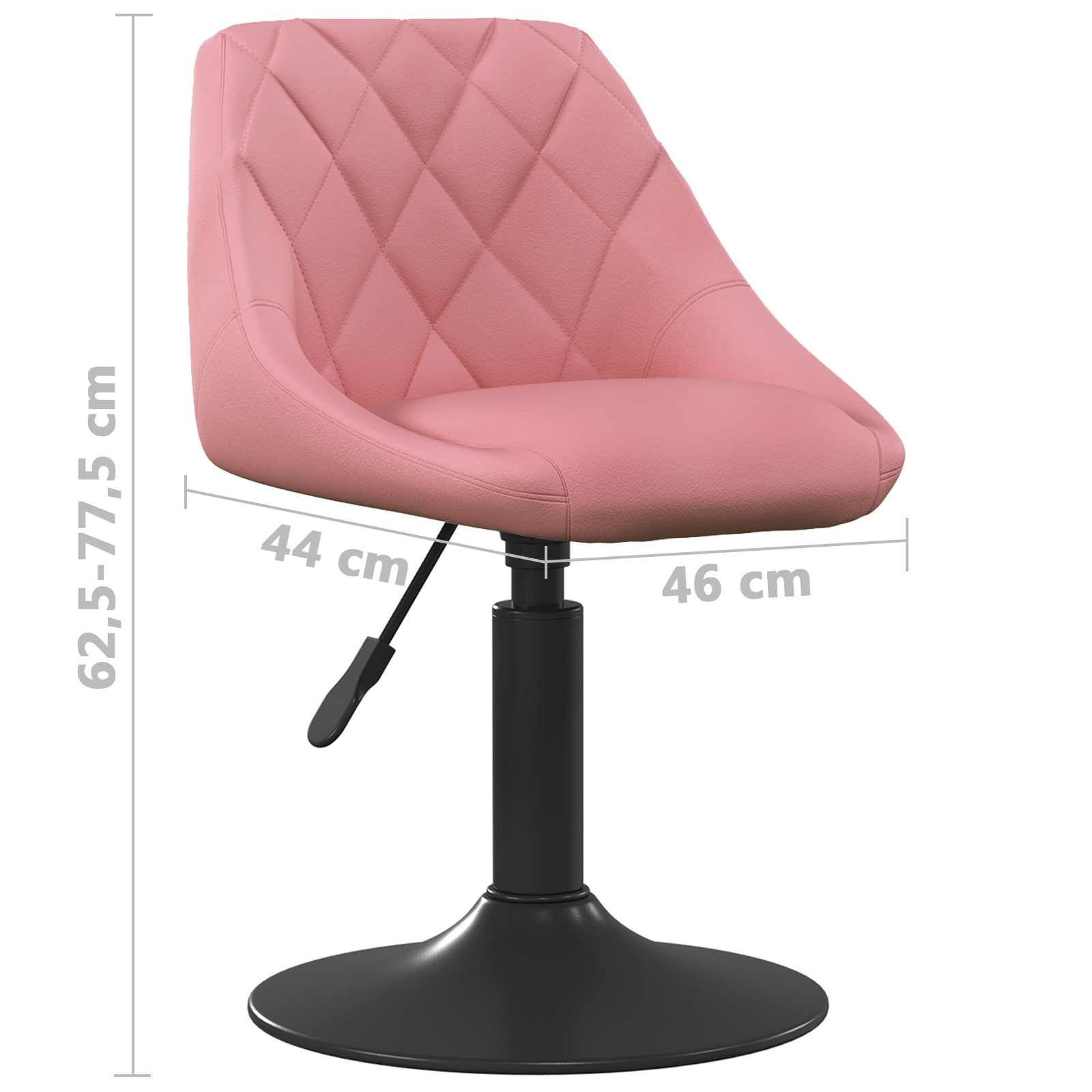Barkruk Geometrisch Roze 46 x 44 x (62.5-77.5) cm Kunstleer is nu te koop bij PeponiXL, paradijselijk wonen!