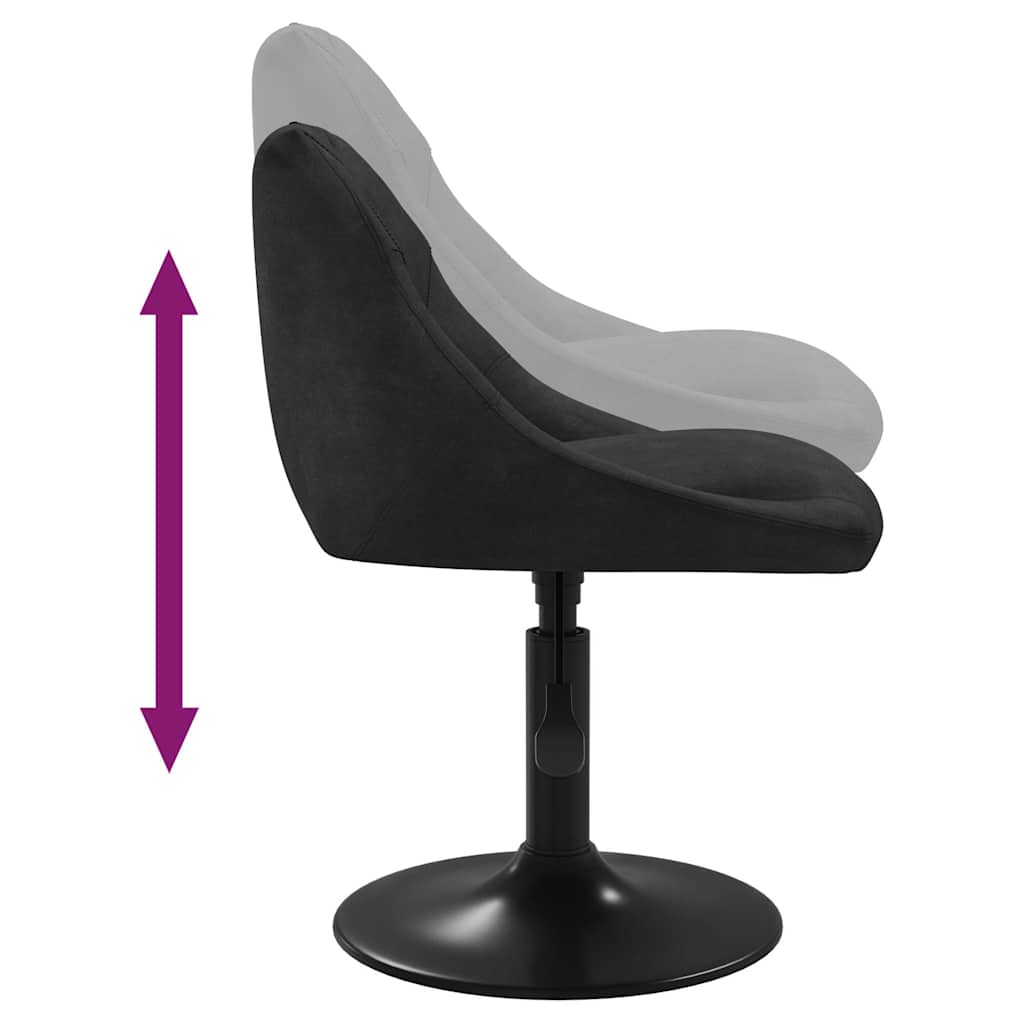 Eetkamerstoelen draaibaar 2 st fluweel zwart is nu te koop bij PeponiXL, paradijselijk wonen!