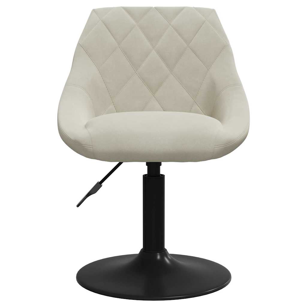 Eetkamerstoelen draaibaar 2 st fluweel crèmekleurig is nu te koop bij PeponiXL, paradijselijk wonen!