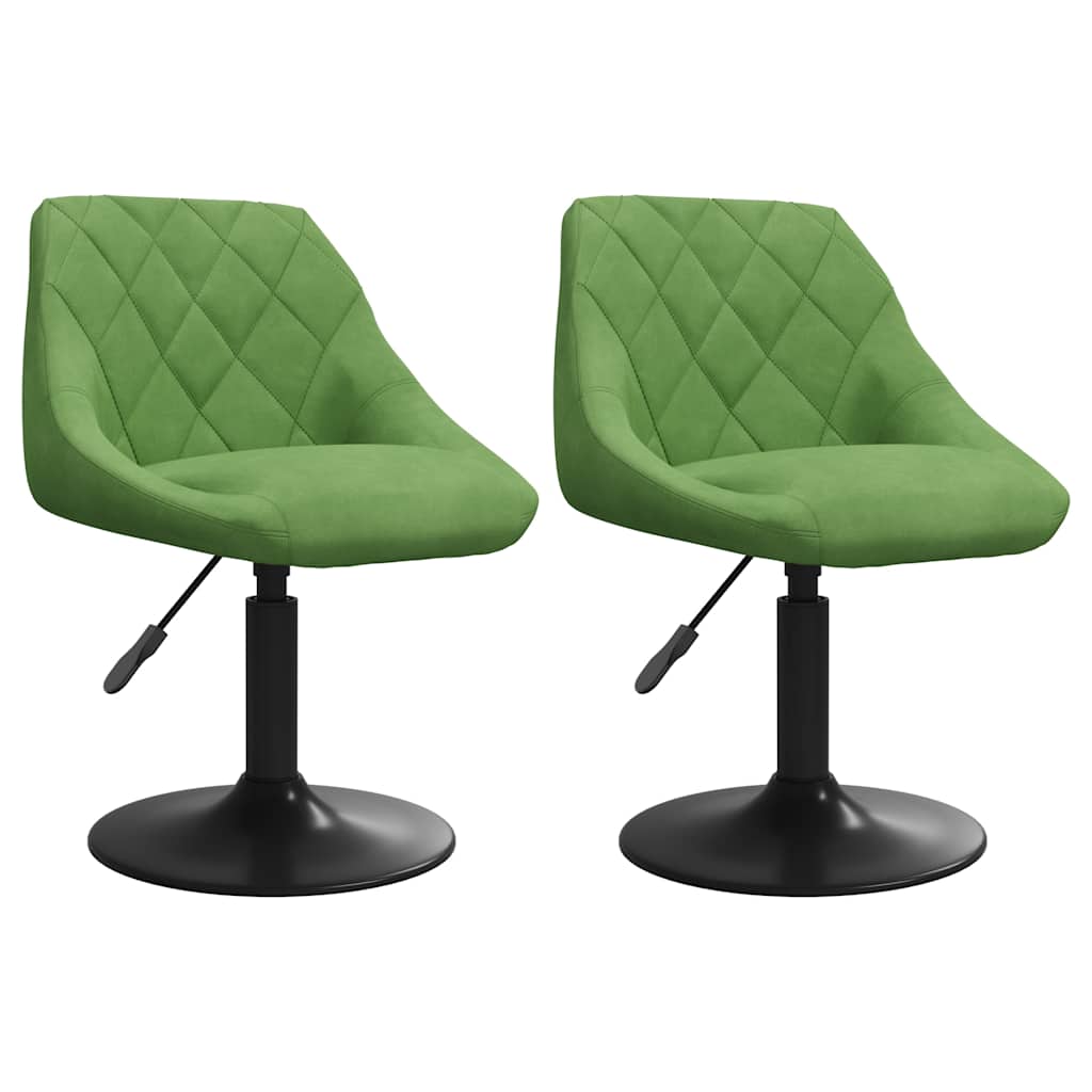 Eetkamerstoelen draaibaar 2 st fluweel lichtgroen is nu te koop bij PeponiXL, paradijselijk wonen!