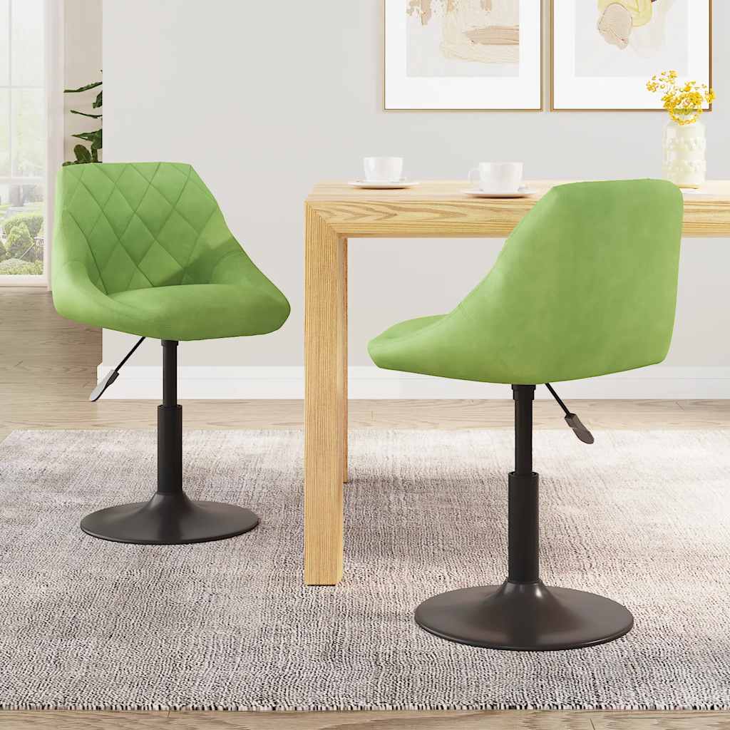 Eetkamerstoelen draaibaar 2 st fluweel lichtgroen is nu te koop bij PeponiXL, paradijselijk wonen!