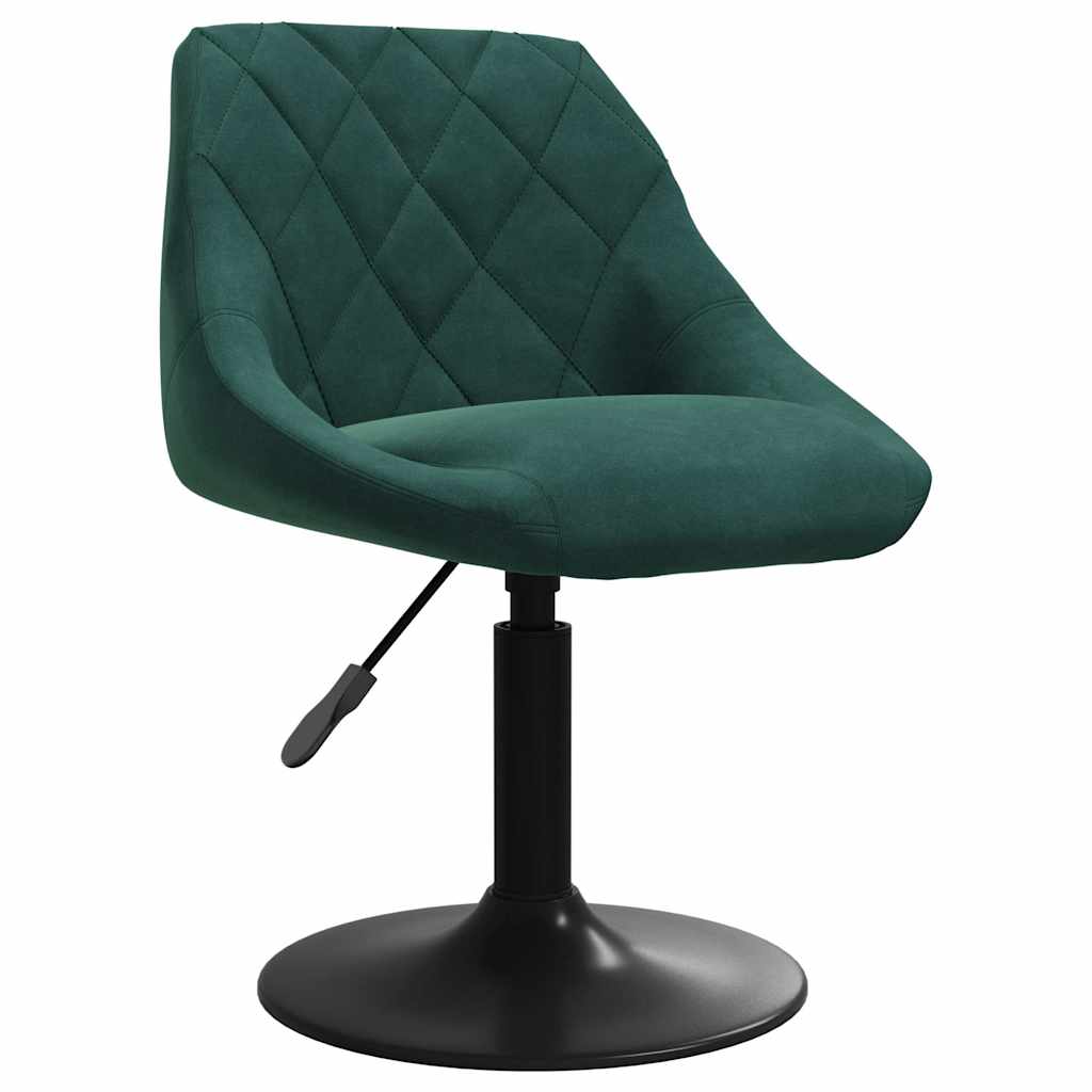 Eetkamerstoelen draaibaar 2 st fluweel donkergroen is nu te koop bij PeponiXL, paradijselijk wonen!