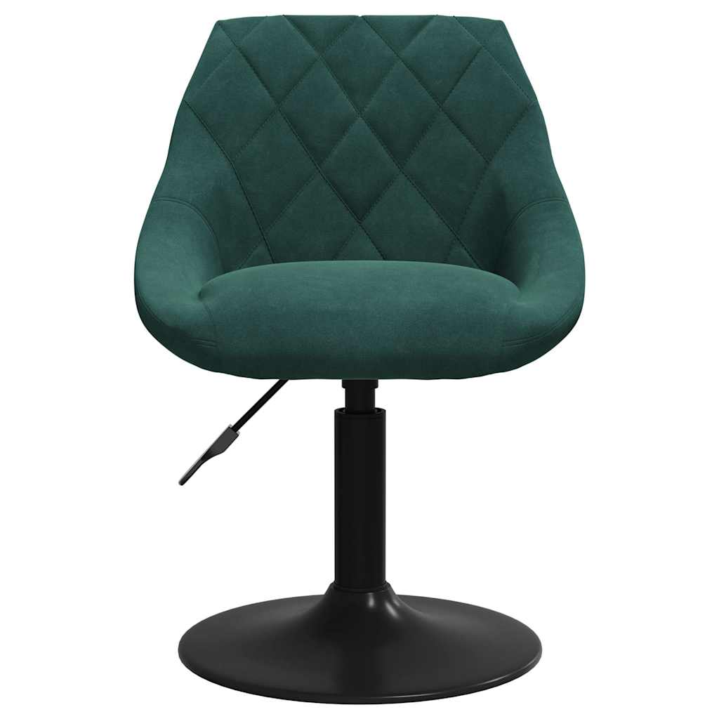 Eetkamerstoelen draaibaar 2 st fluweel donkergroen is nu te koop bij PeponiXL, paradijselijk wonen!