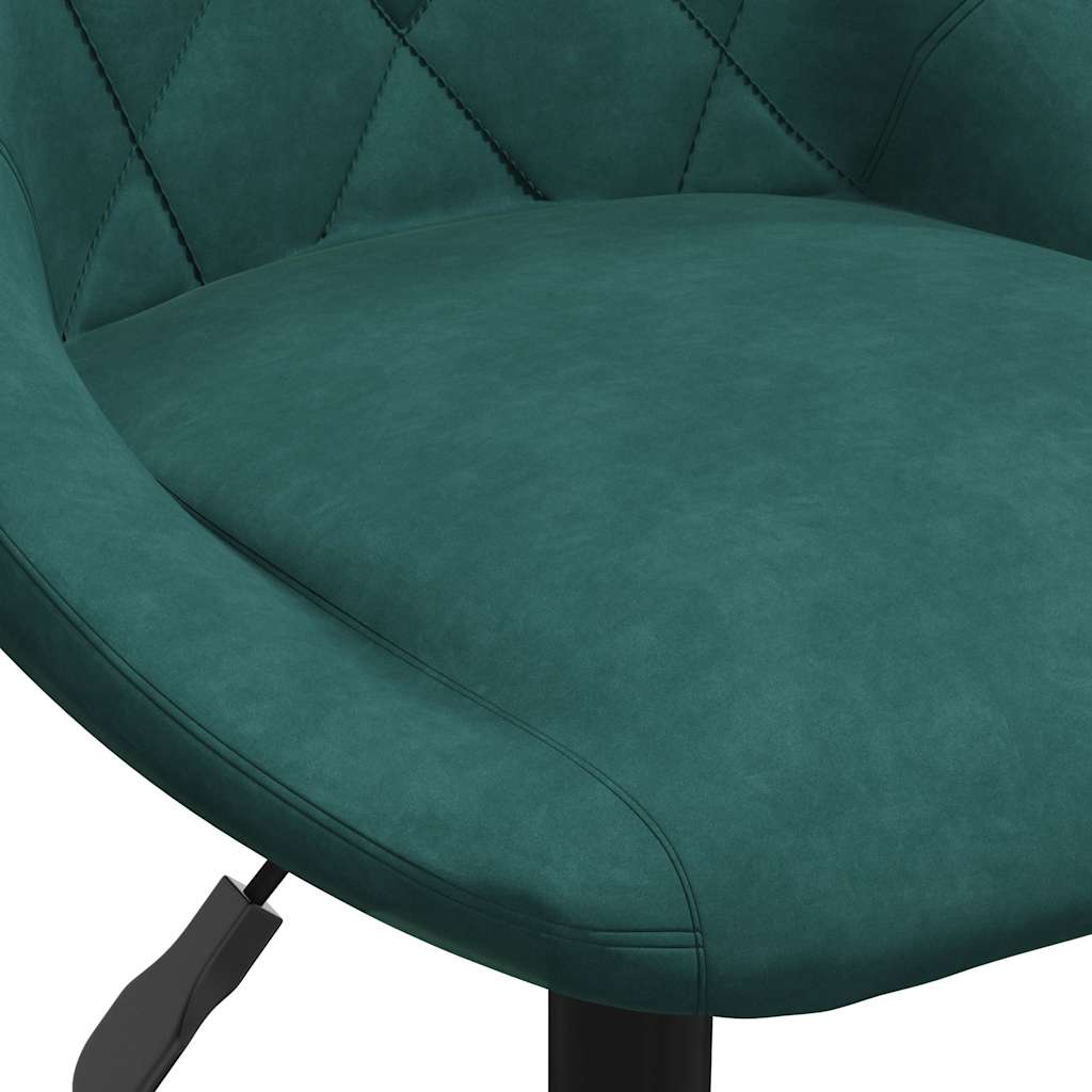 Eetkamerstoelen draaibaar 2 st fluweel donkergroen is nu te koop bij PeponiXL, paradijselijk wonen!