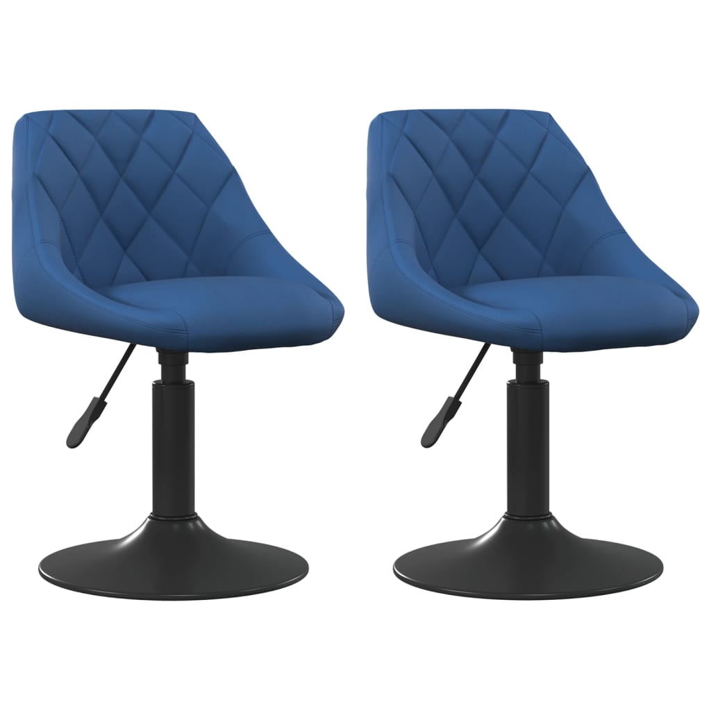 Eetkamerstoelen draaibaar 2 st fluweel blauw is nu te koop bij PeponiXL, paradijselijk wonen!