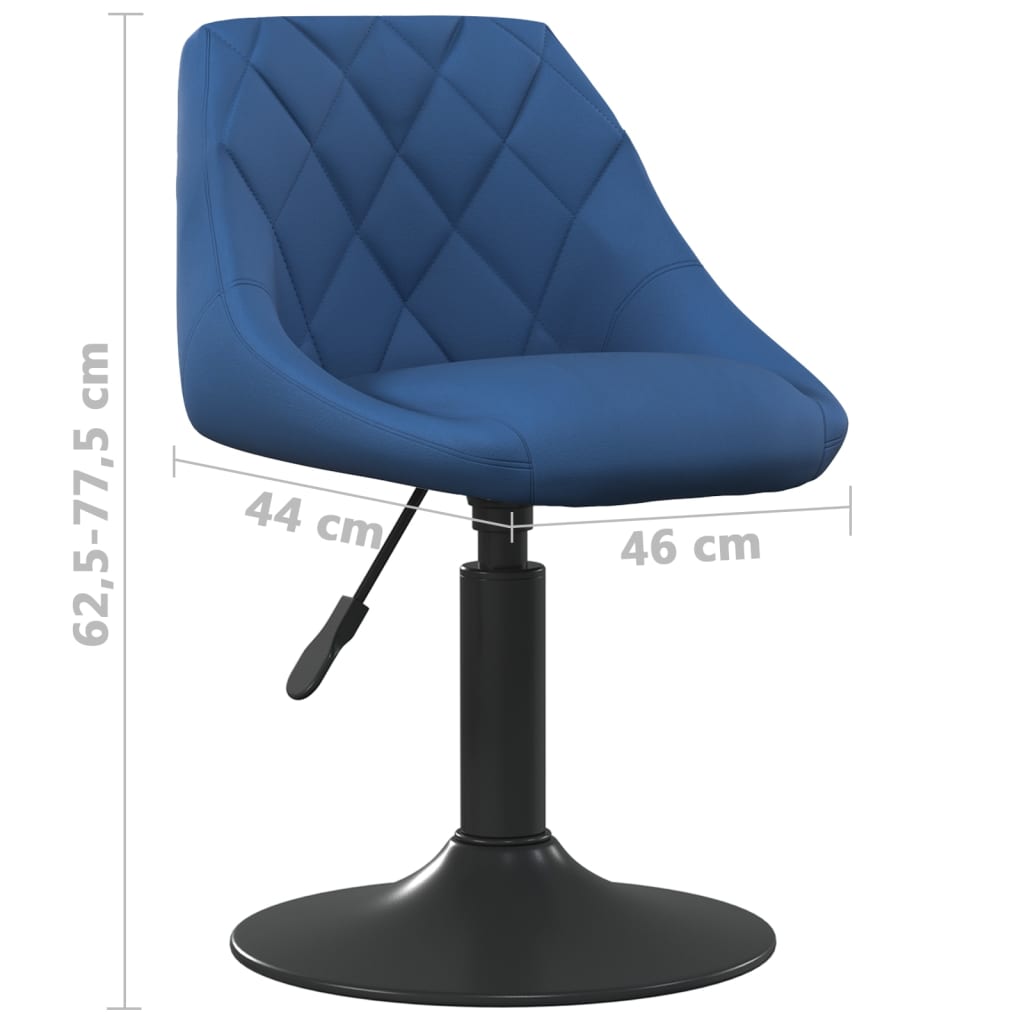 Eetkamerstoelen draaibaar 2 st fluweel blauw is nu te koop bij PeponiXL, paradijselijk wonen!