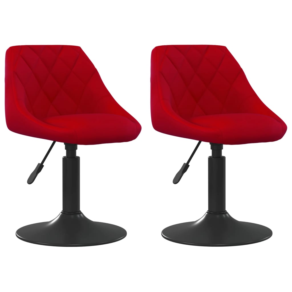 Eetkamerstoelen draaibaar 2 st fluweel wijnrood is nu te koop bij PeponiXL, paradijselijk wonen!